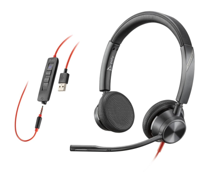 Słuchawki biurowe, callcenter Poly Blackwire 3325 MS USB-A  + jack 3,5mm